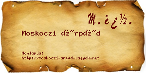 Moskoczi Árpád névjegykártya